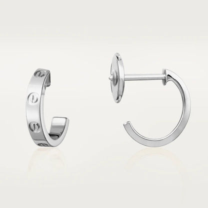 [Leaves]LOVE EARRINGS 2.65MM SILVER