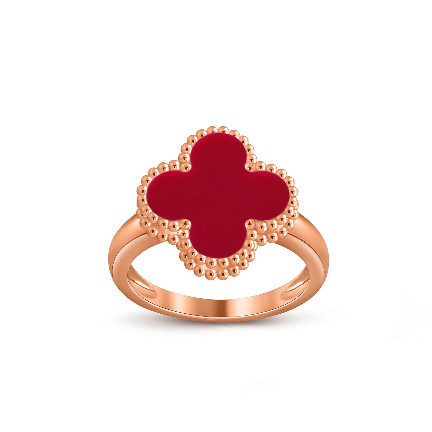 [Leaves]LUCKY CLOVER VINTAGE ROSE GOLD RING COLLECTION