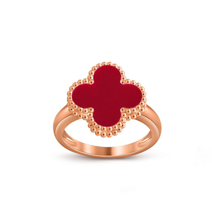 [Leaves]LUCKY CLOVER VINTAGE ROSE GOLD RING COLLECTION