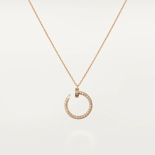 [Leaves]JUSTE NECKLACE PINK GOLD DIAMONDS
