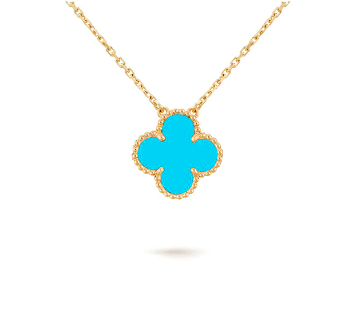 [Leaves]15MM CLOVER FLOWER PENDANT NECKLACE COLLECTION