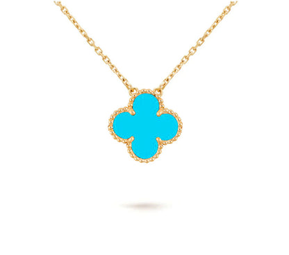 [Leaves]15MM CLOVER FLOWER PENDANT NECKLACE COLLECTION