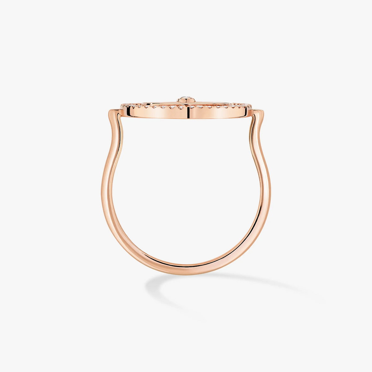 [Leaves]Lucky Move Rose Gold Diamond Ring