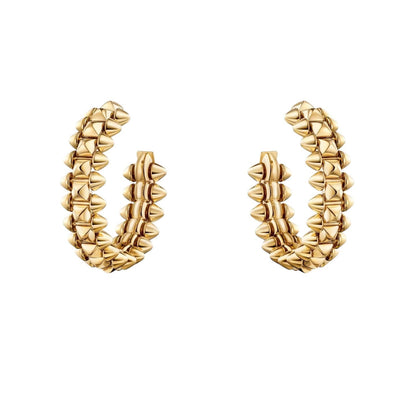 [Leaves]CLASH DE 6.4MM HOOP SMALL MODEL EARRINGS