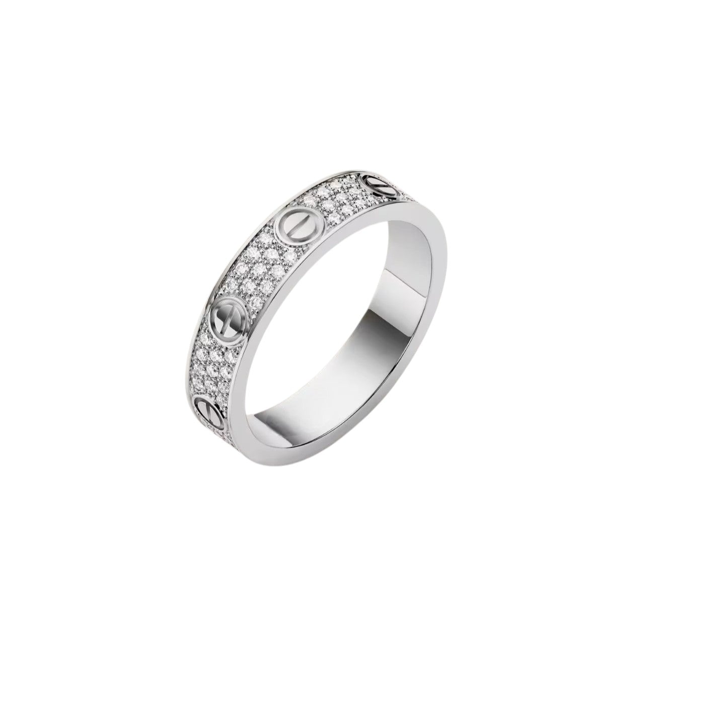 [Leaves]LOVE 4MM PAVÉ DIAMOND RING