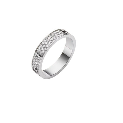 [Leaves]LOVE 4MM PAVÉ DIAMOND RING