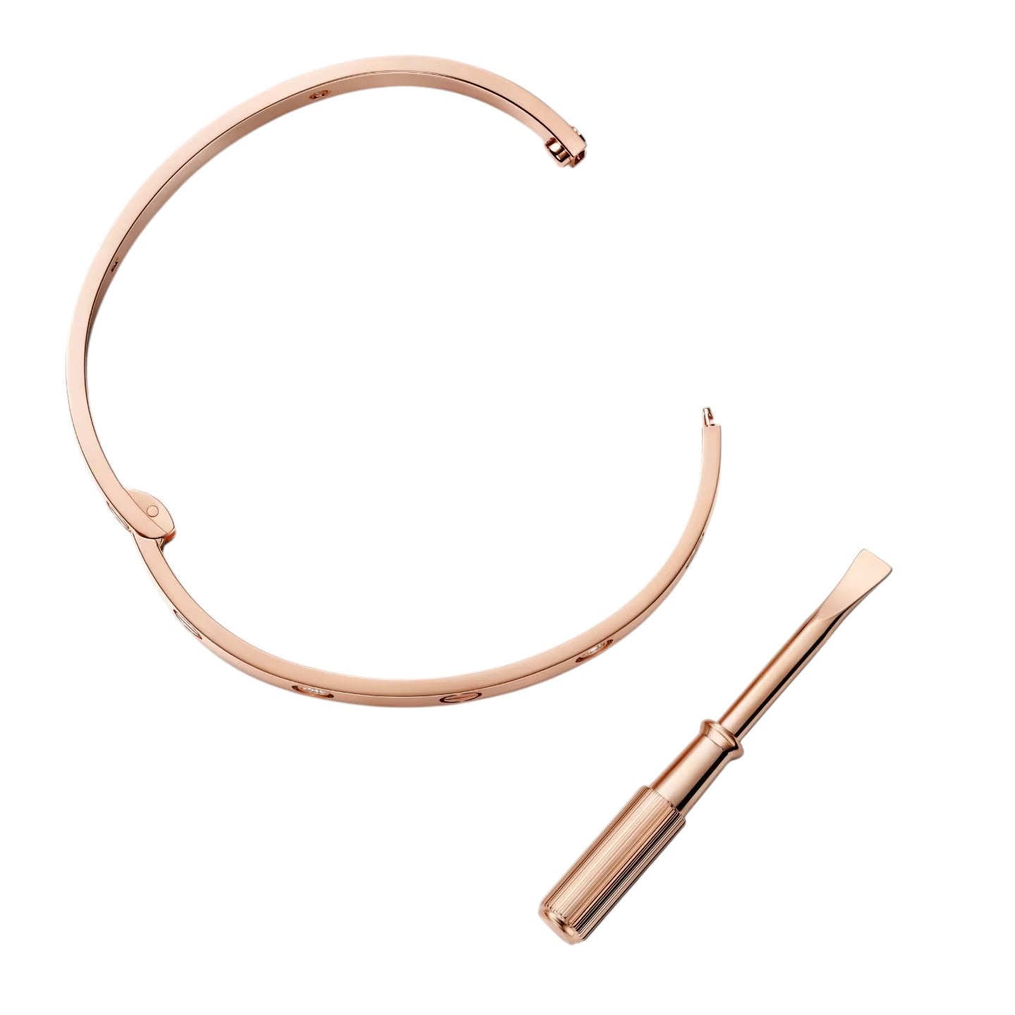 [Leaves]CLASSIC 6.1MM LOVE SINGLE-SCREW CLOSURE BANGLE - 4-DIAMOND