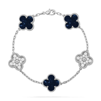 [Leaves]LUCKY CLOVER 5-MOTIF BRACELET - PIETERSITE COLLECTION