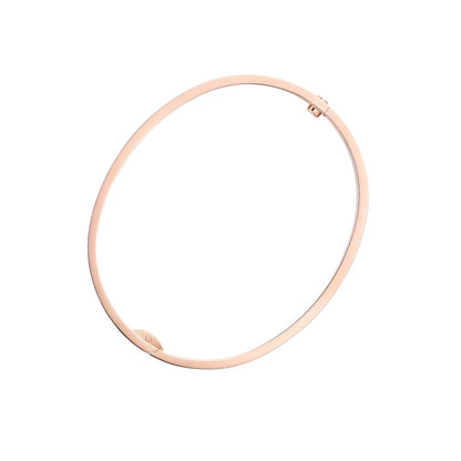 [Leaves]CLASSIC 6.1MM LOVE SINGLE-SCREW CLOSURE BANGLE - 10-DIAMOND