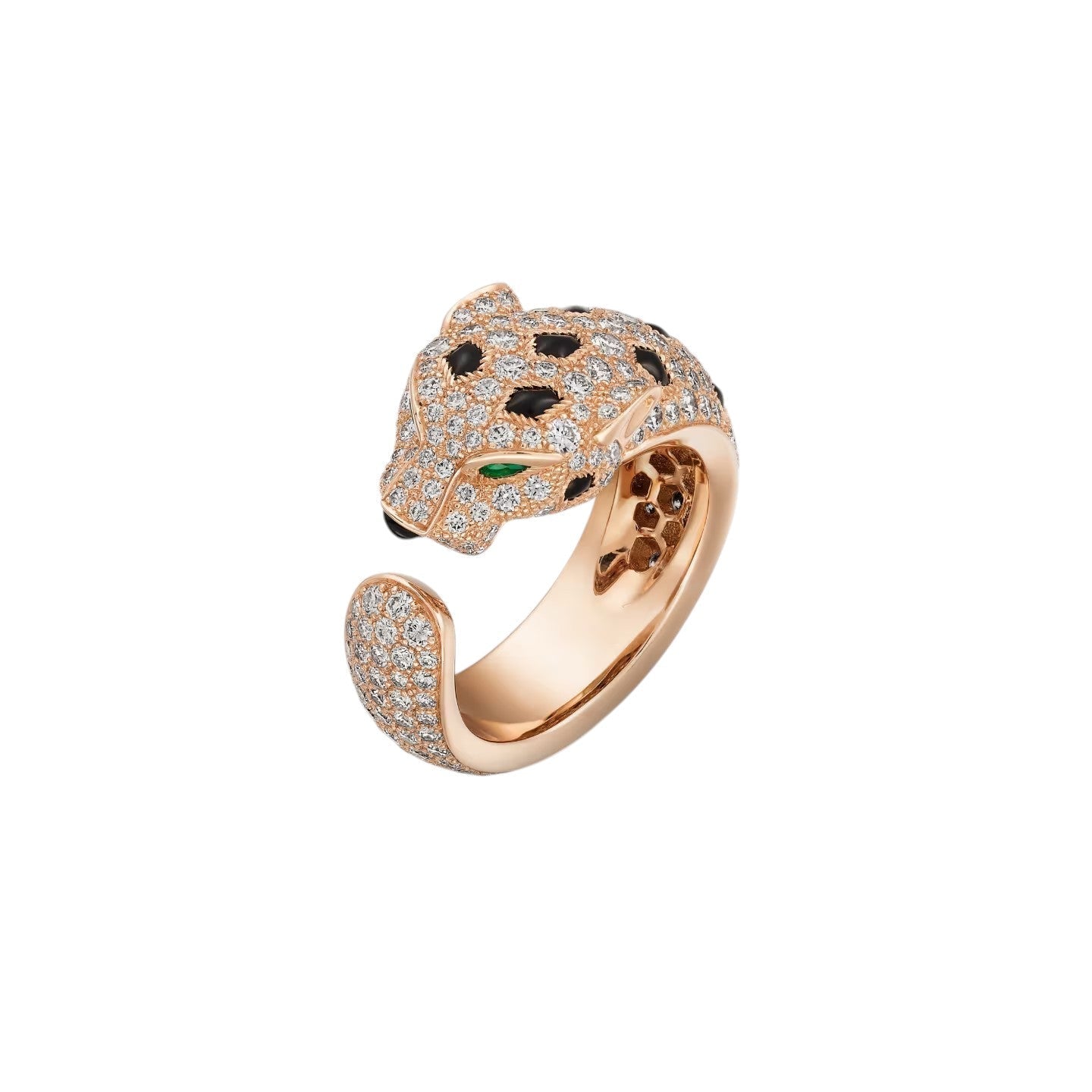 [Leaves]PANTHÈRE DE DIAMOND HALF-PAVÉ MEDIUM RING