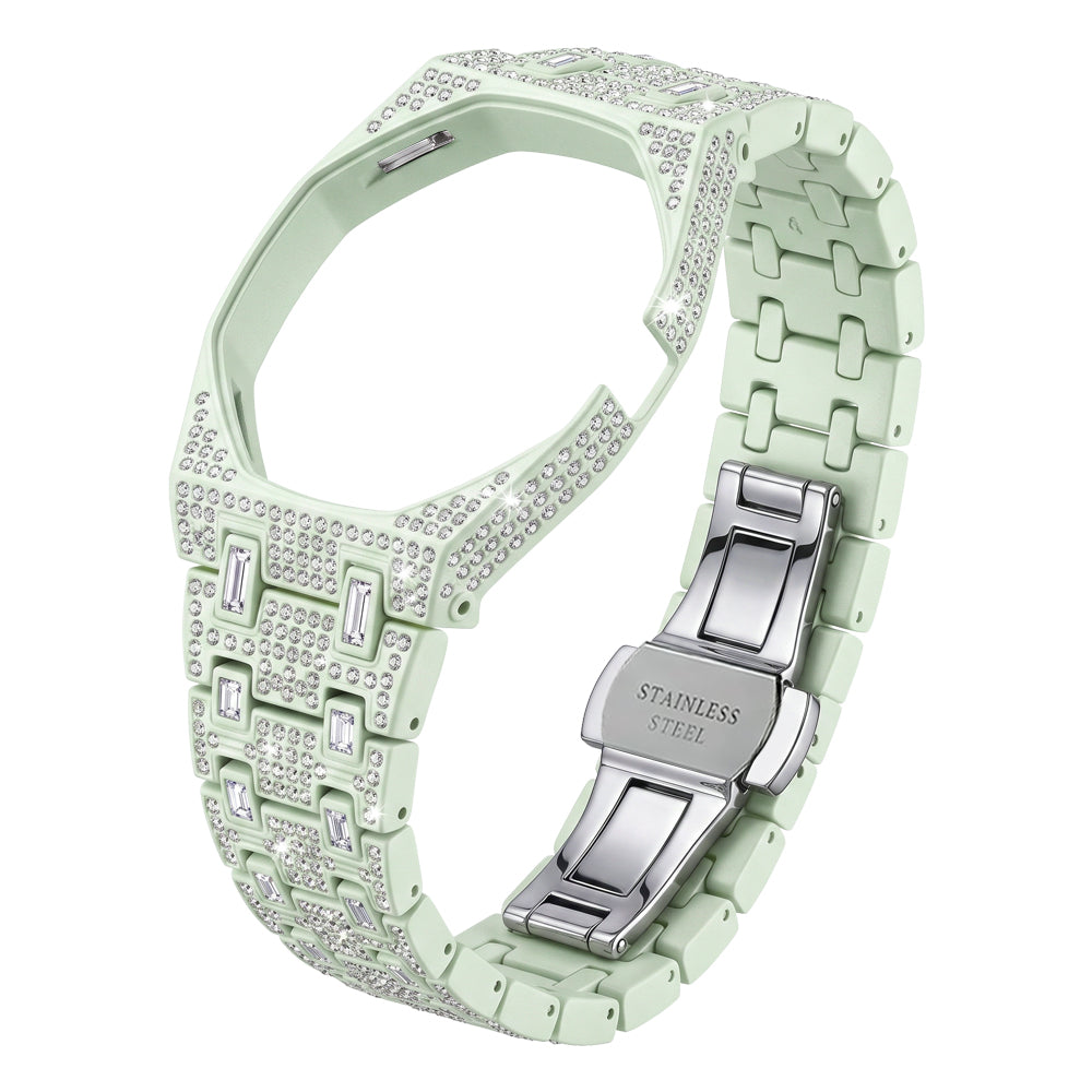 [Leaves]Royal Oak Pop Exclusive Bioceramic Case & Bioceramic Strap Full Diamond