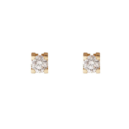 [Leaves]C DE DIAMOND STUD EARRINGS