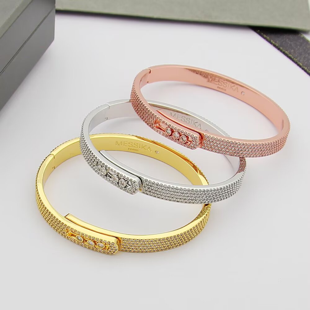 [Leaves]MOVE NOA FULL-PAVÉ DIAMOND BANGLE BRACELET