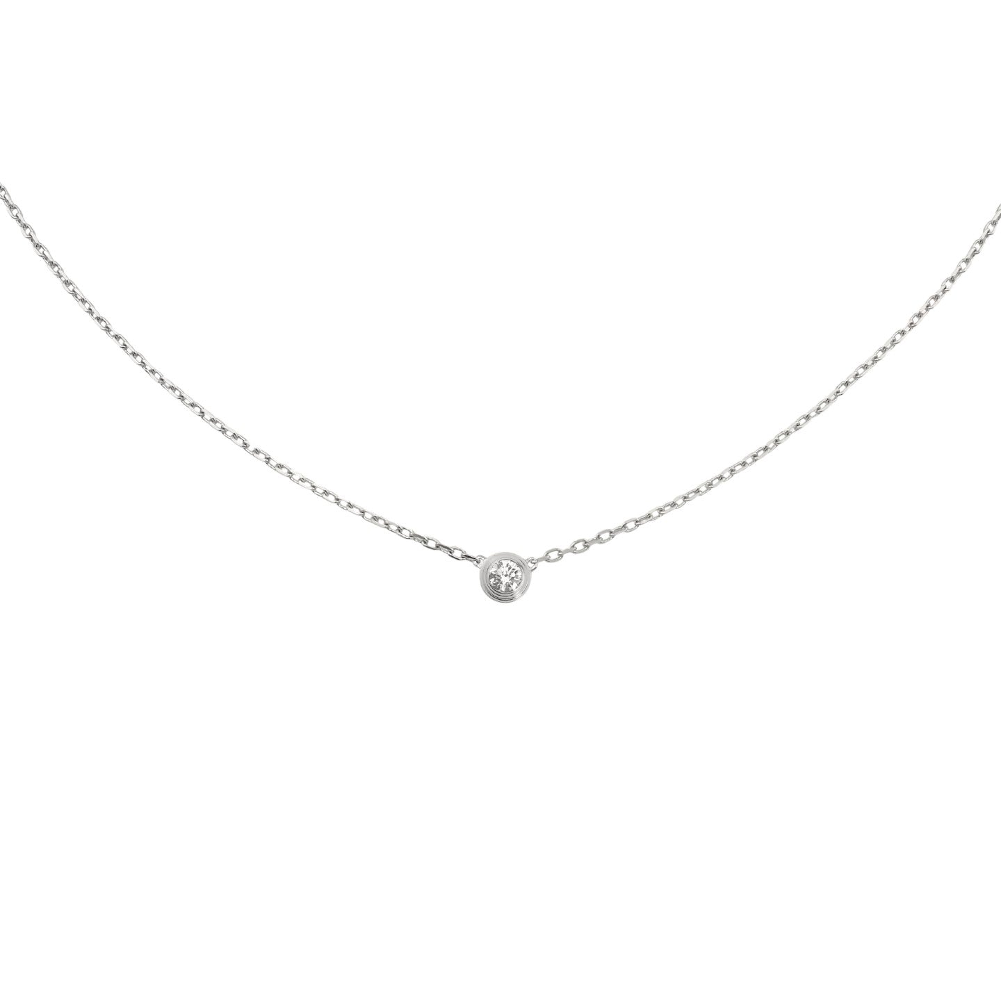 [Leaves]LOVE SCREW PENDANT SINGLE DIAMOND NECKLACE