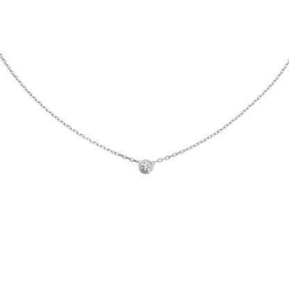 [Leaves]LOVE SCREW PENDANT SINGLE DIAMOND NECKLACE