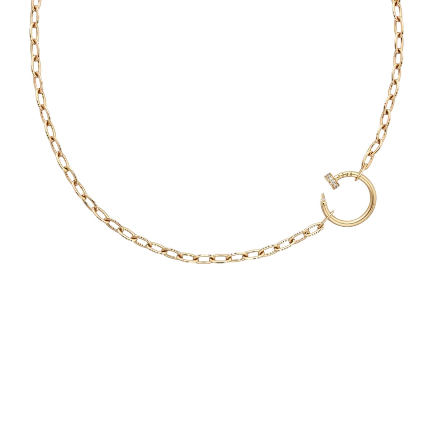 [Leaves]CLOU DIAMOND NAIL PENDANT NECKLACE