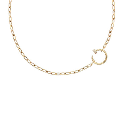 [Leaves]CLOU DIAMOND NAIL PENDANT NECKLACE