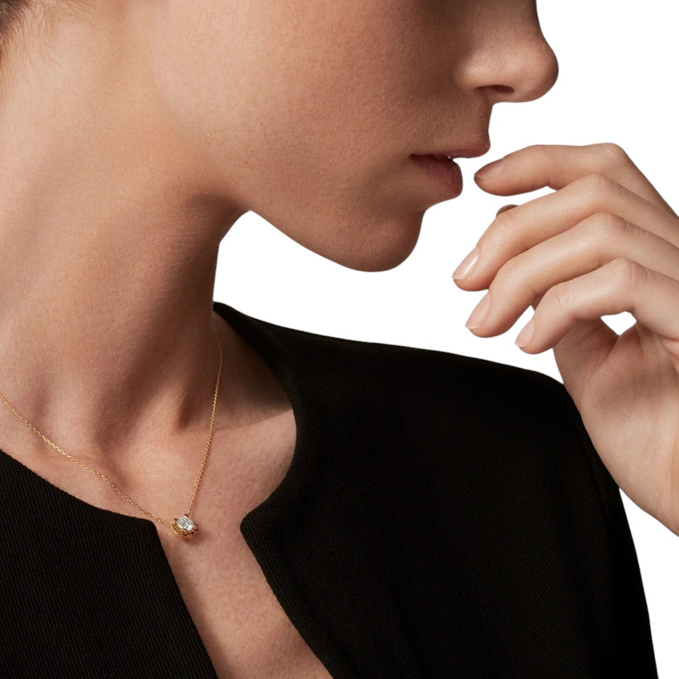 [Leaves]C DE PENDANT DIAMOND NECKLACE