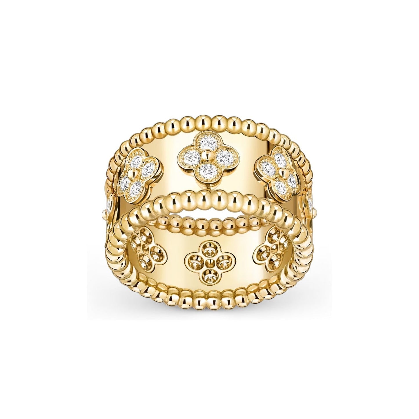 [Leaves]KALEIDOSCOPE RADIANCE WIDE BAND RING