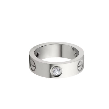 [Leaves]LOVE 5.5MM 3 DIAMONDS RING