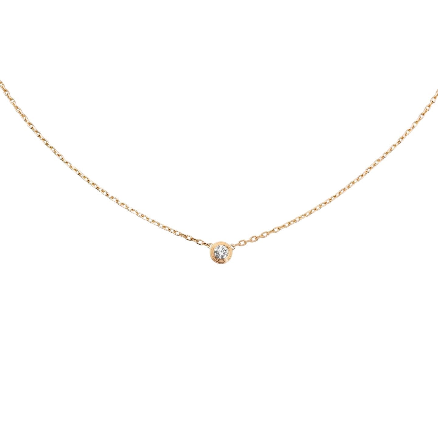 [Leaves]LOVE SCREW PENDANT SINGLE DIAMOND NECKLACE