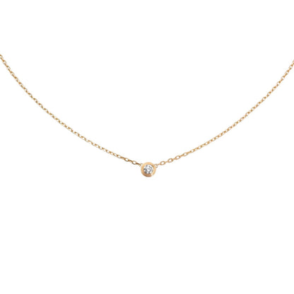 [Leaves]LOVE SCREW PENDANT SINGLE DIAMOND NECKLACE