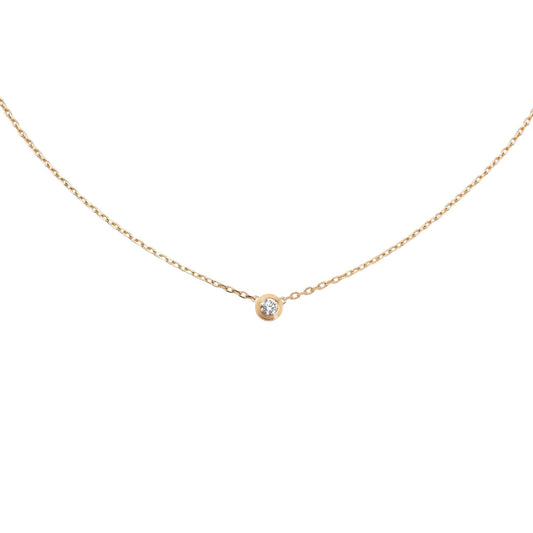 [Leaves]LOVE SCREW PENDANT SINGLE DIAMOND NECKLACE