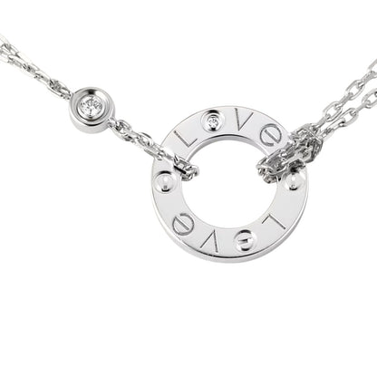 [Leaves]LOVE CIRCULAR PENDANT 2-DIAMOND NECKLACE