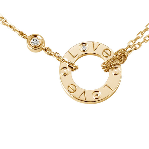 [Leaves]LOVE CIRCULAR PENDANT 2-DIAMOND NECKLACE