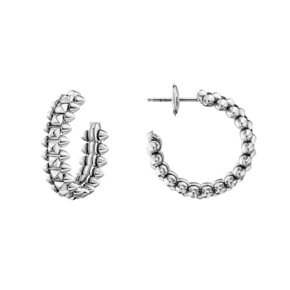 [Leaves]CLASH DE 6.4MM HOOP SMALL MODEL EARRINGS