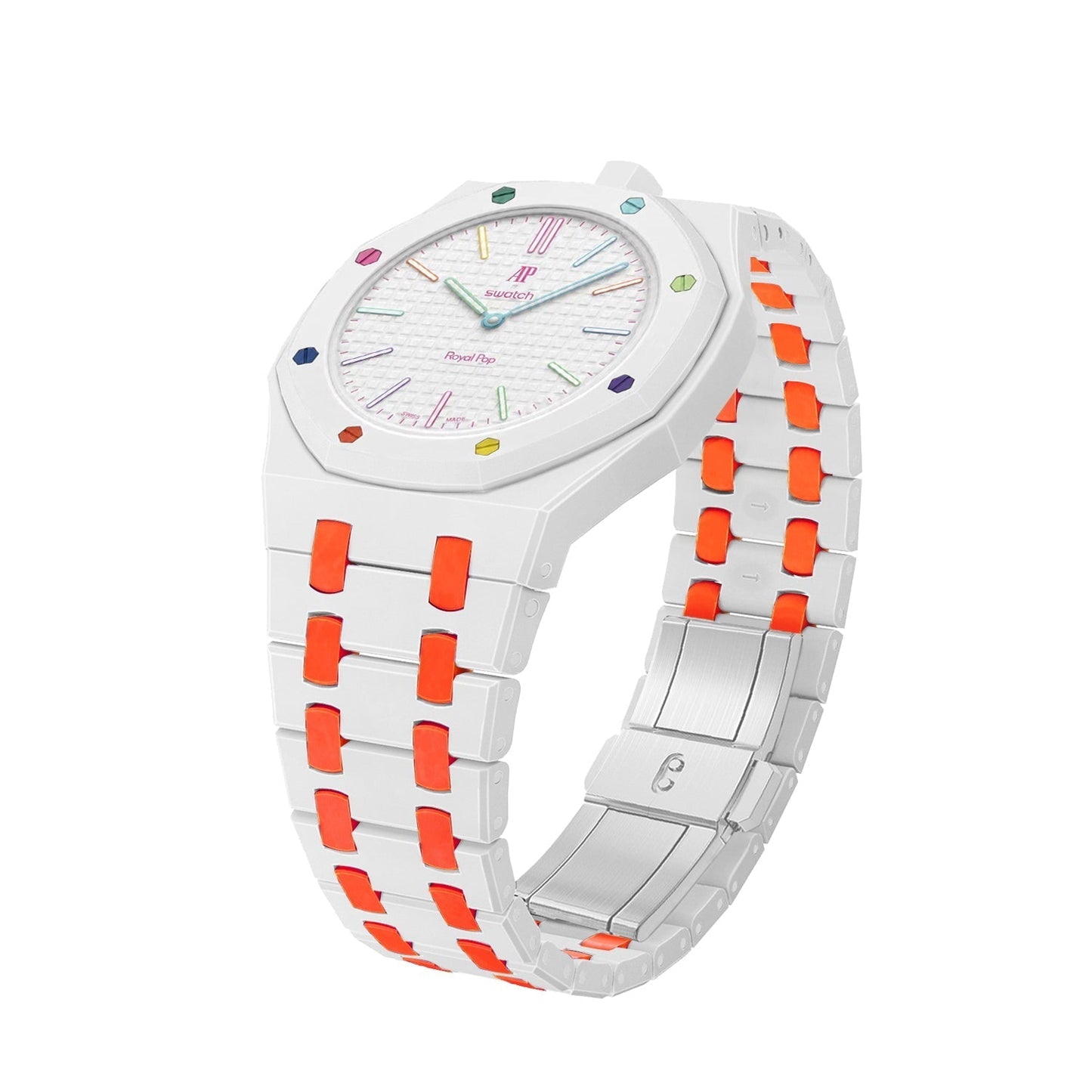 [Leaves]Royal Oak Pop Exclusive Bioceramic Case & Bioceramic Strap Mix Color