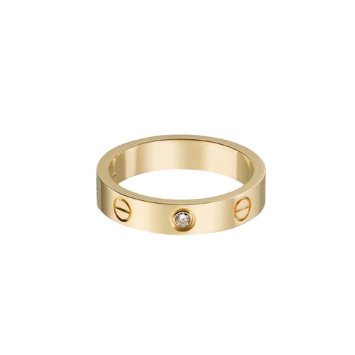 [Leaves]LOVE 4MM 1 DIAMOND RING