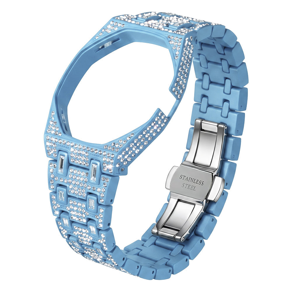 [Leaves]Royal Oak Pop Exclusive Bioceramic Case & Bioceramic Strap Full Diamond