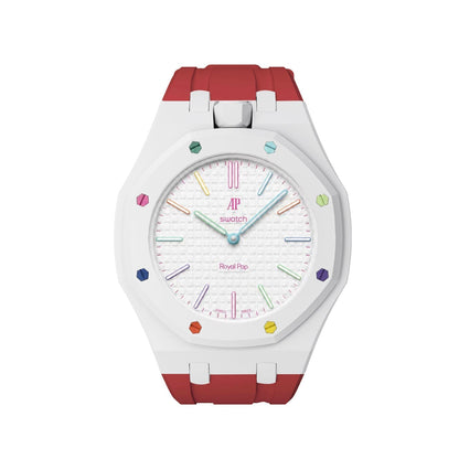 [Leaves]Royal Oak Pop Exclusive Bioceramic Case & Silicone Strap Mix Color
