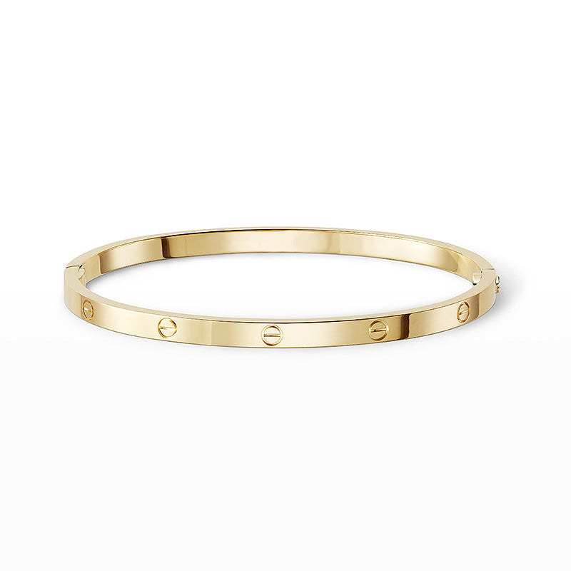 [Leaves]LOVE 3.65MM SMALL MODEL BANGLE