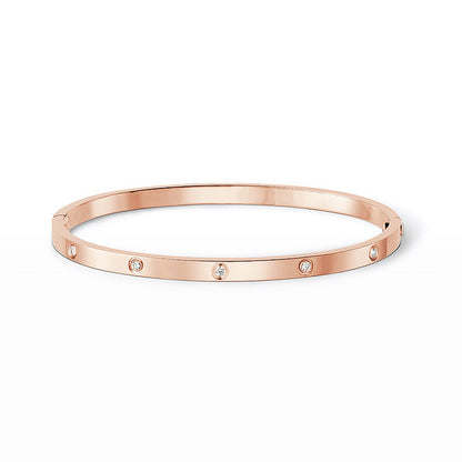 [Leaves]LOVE 3.65MM SMALL MODEL BANGLE - 10-DIAMOND