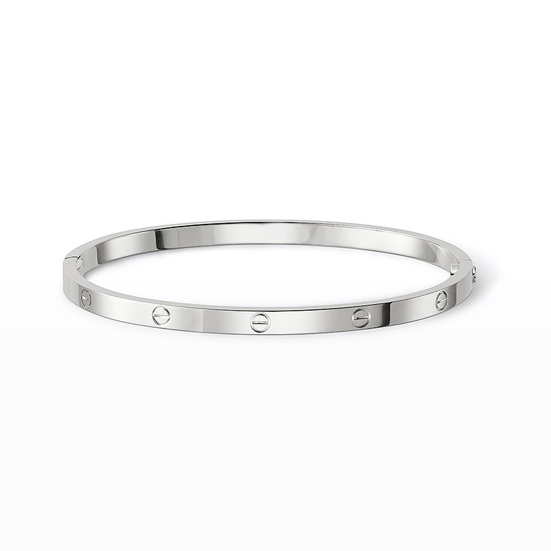 [Leaves]LOVE 3.65MM SMALL MODEL BANGLE