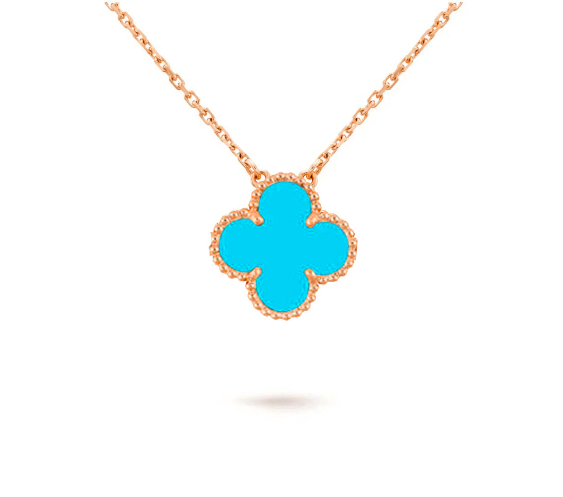 [Leaves]15MM CLOVER FLOWER PENDANT NECKLACE COLLECTION