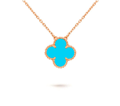 [Leaves]15MM CLOVER FLOWER PENDANT NECKLACE COLLECTION