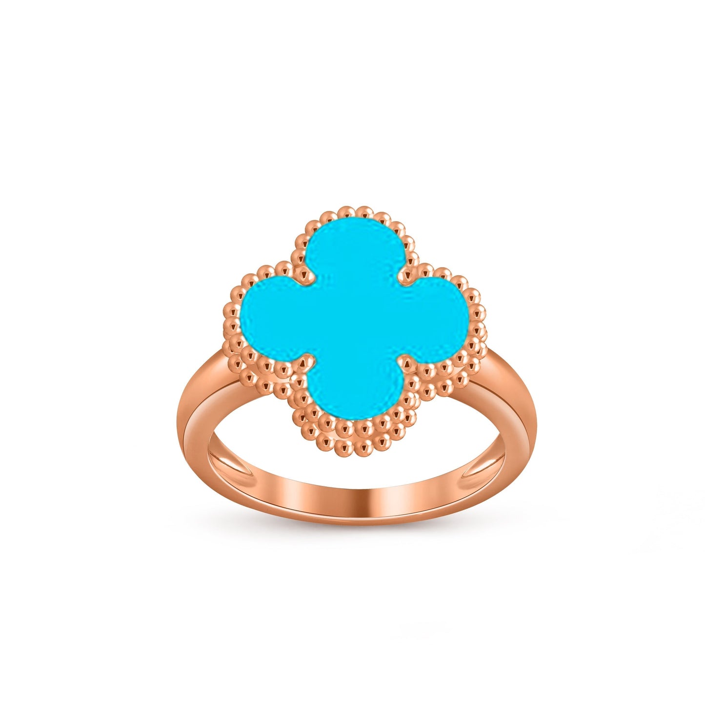 [Leaves]LUCKY CLOVER VINTAGE ROSE GOLD RING COLLECTION