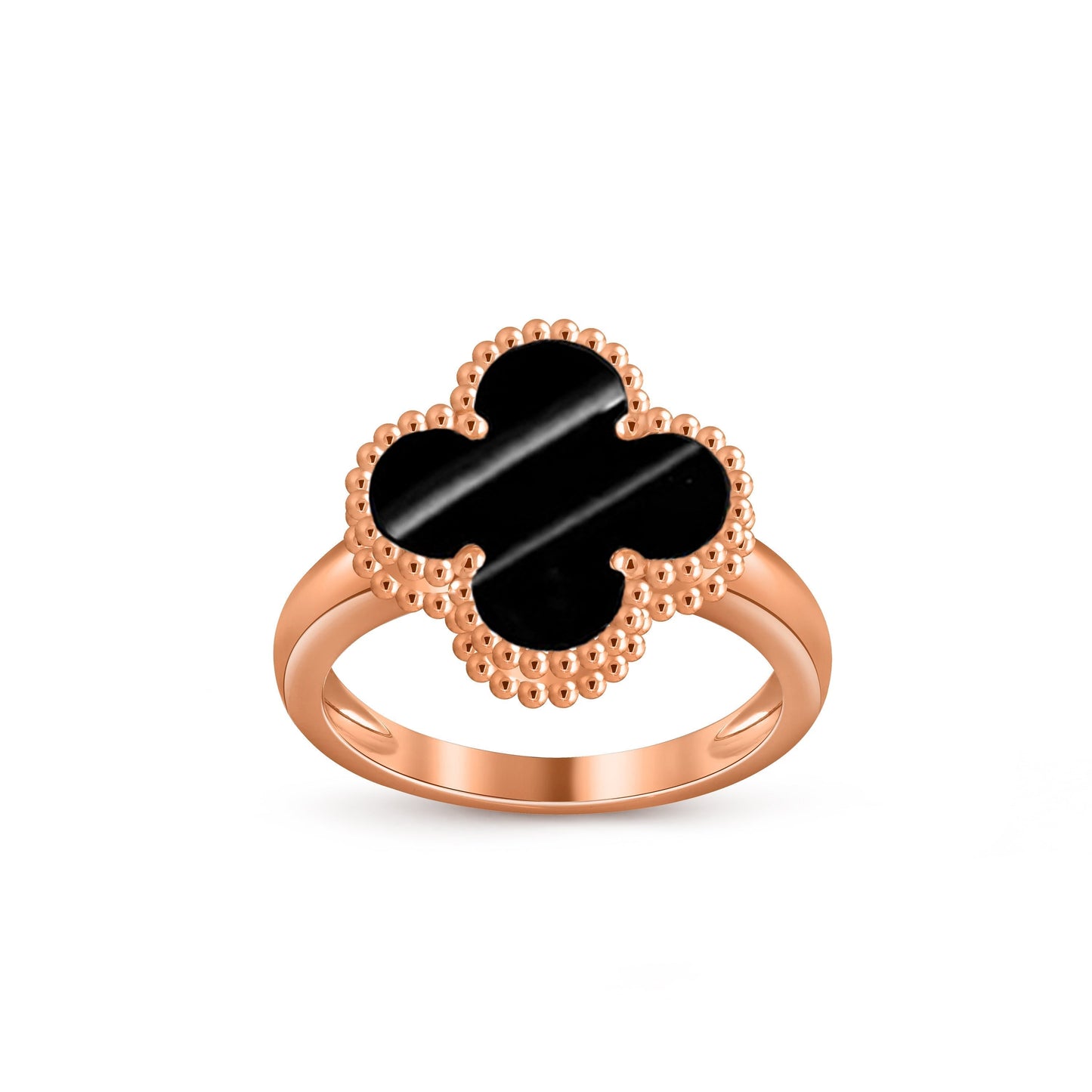 [Leaves]LUCKY CLOVER VINTAGE ROSE GOLD RING COLLECTION