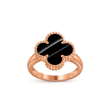 [Leaves]LUCKY CLOVER VINTAGE ROSE GOLD RING COLLECTION