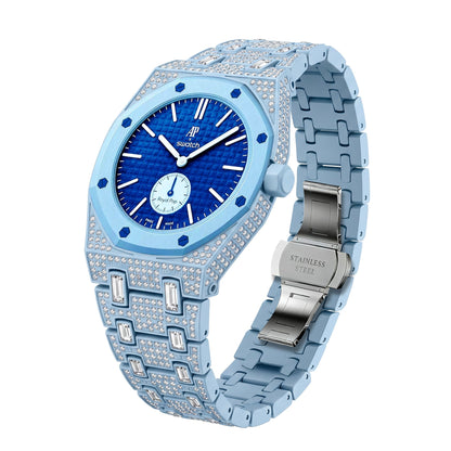 [Leaves]Royal Oak Pop Exclusive Bioceramic Case & Bioceramic Strap Full Diamond