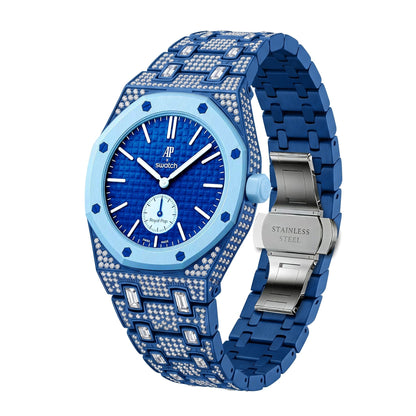 [Leaves]Royal Oak Pop Exclusive Bioceramic Case & Bioceramic Strap Full Diamond