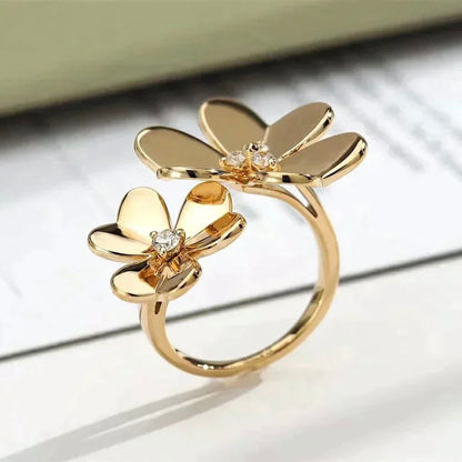 [Leaves]CLOVER COMOS GOLD DIAMOND RING