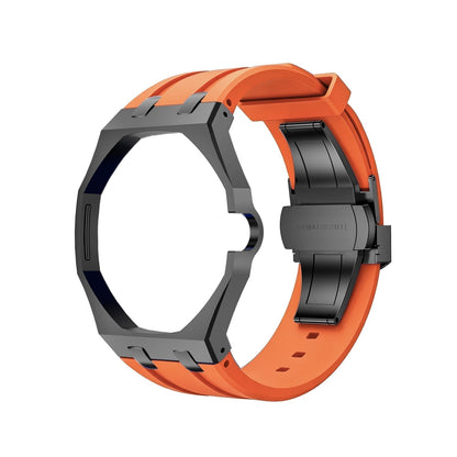 [Leaves]OAK POP BLACK STEEL CASE & SILICONE STRAP