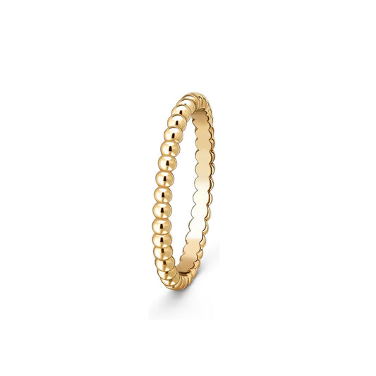 [Leaves]SIGNATURE PERLÉE BEADED BAND RING