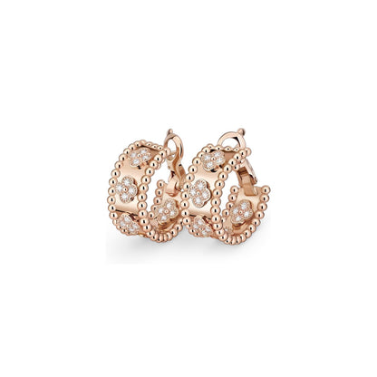 [Leaves]KALEIDOSCOPE CLOVER HOOP EARRINGS