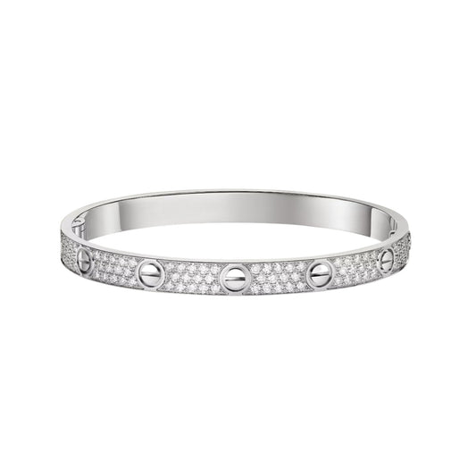 [Leaves]CLASSIC 6.1MM LOVE BANGLE - FULL PAVÉ