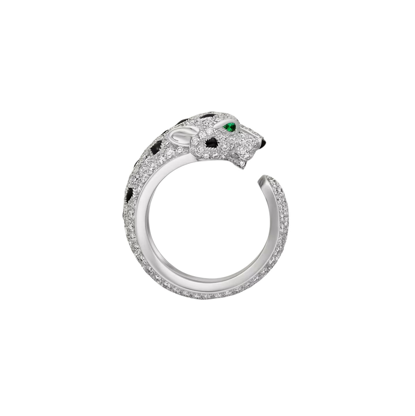 [Leaves]PANTHÈRE DE DIAMOND HALF-PAVÉ MEDIUM RING